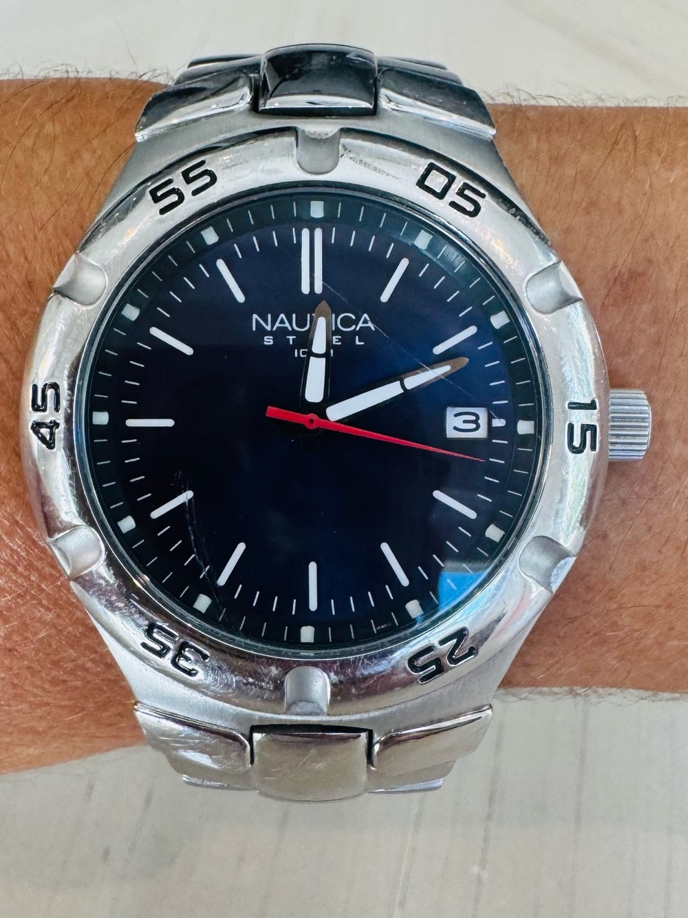 Nautica Vintage - N0597 Men’s Stainless Steel Analog Watch – Blue Dial